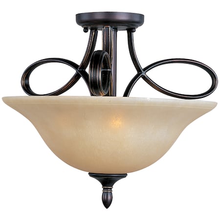 Maxim Lighting Infinity 3-Light 18" Wide Oil Rubbed Bronze Semi-Flush Mount Light 21302WSOI